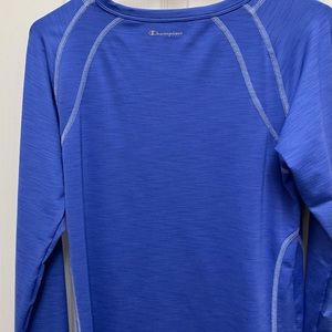 Champion Large Blue & Purple long sleeve thumb hole exercise workout shirt